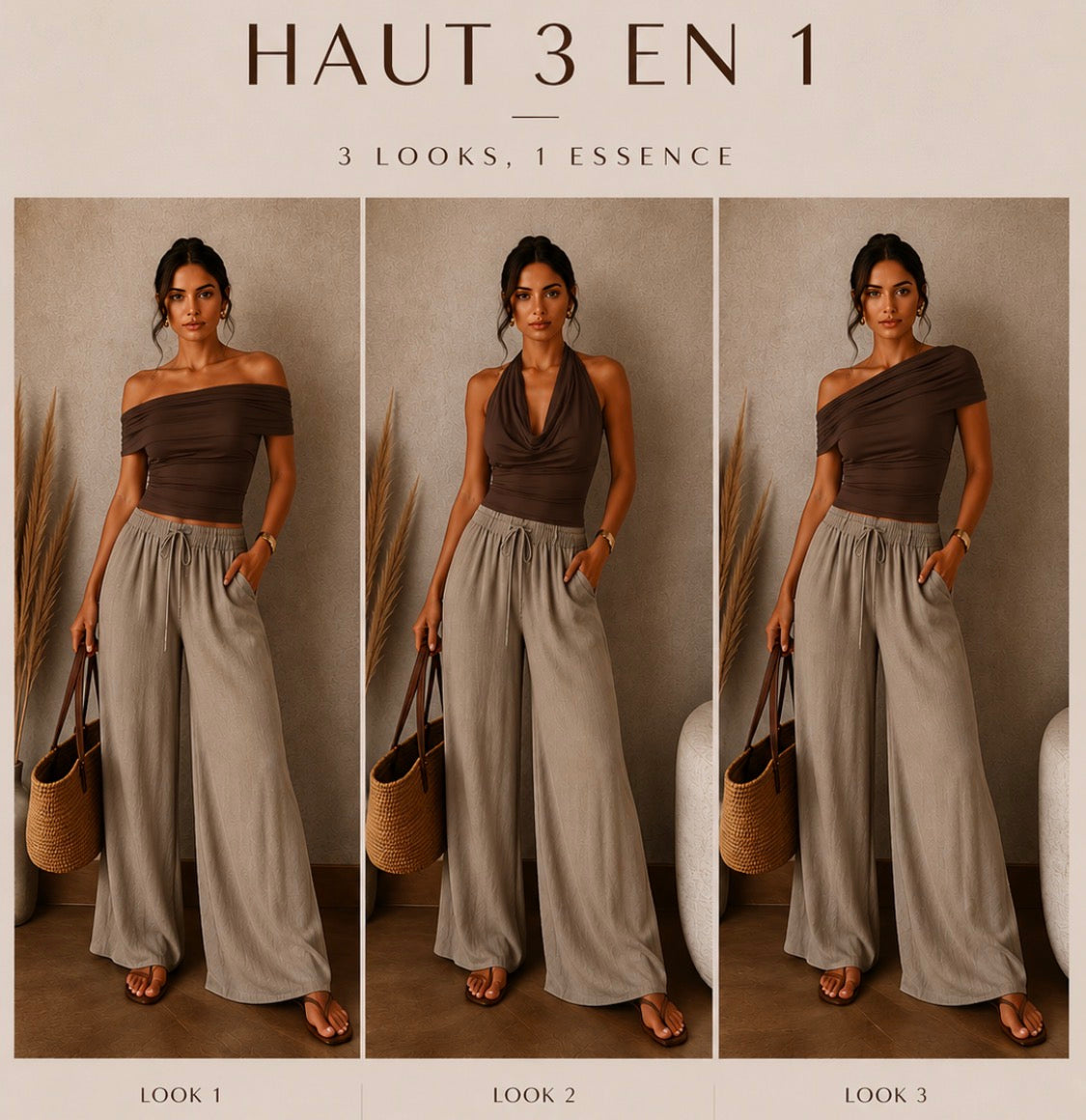 Haut Marron 3en1