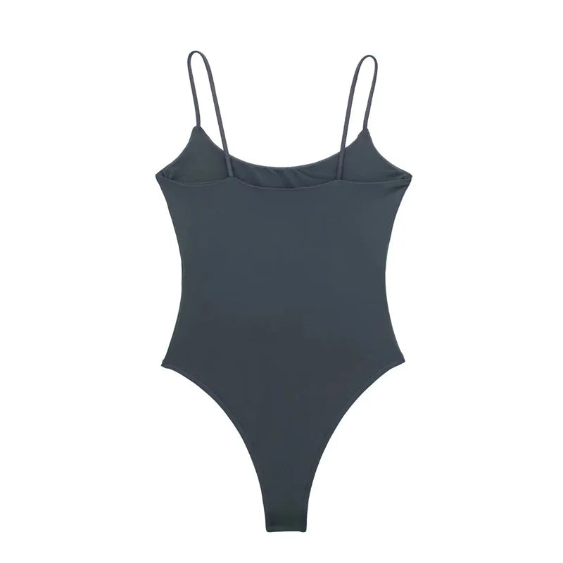 Body Femme Sexy Dos Nu Moulant Combinaison Une Pièce